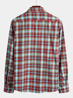 Men's Button Up Regular Fit Long Sleeve Plaid Flannel Casual Shirts