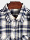 Men's Button Up Regular Fit Long Sleeve Plaid Flannel Casual Shirts