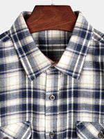 Men's Button Up Regular Fit Long Sleeve Plaid Flannel Casual Shirts