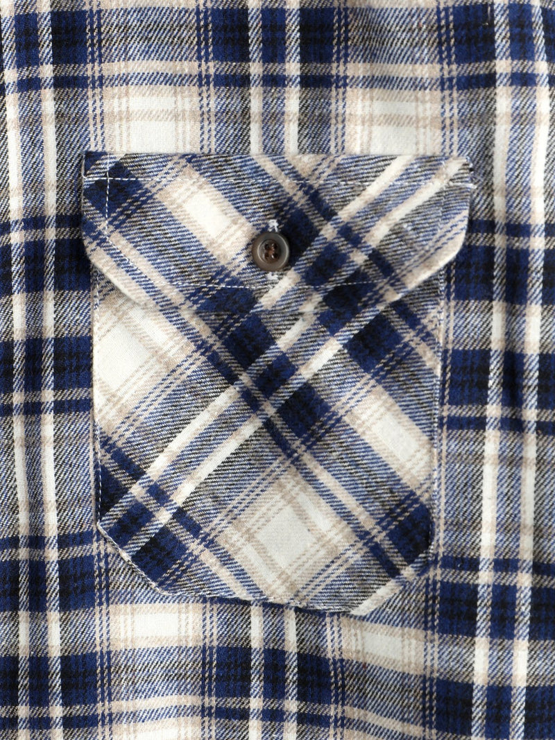 Men's Button Up Regular Fit Long Sleeve Plaid Flannel Casual Shirts