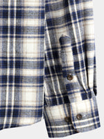 Men's Button Up Regular Fit Long Sleeve Plaid Flannel Casual Shirts