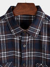 Men's Button Up Regular Fit Long Sleeve Plaid Flannel Casual Shirts