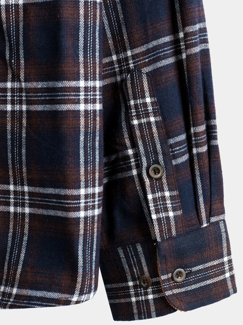 Men's Button Up Regular Fit Long Sleeve Plaid Flannel Casual Shirts