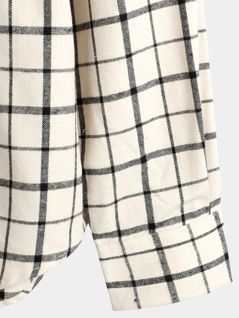 Men's Button Up Regular Fit Long Sleeve Plaid Flannel Casual Shirts