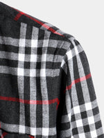 Men's Button Up Regular Fit Long Sleeve Plaid Flannel Casual Shirts