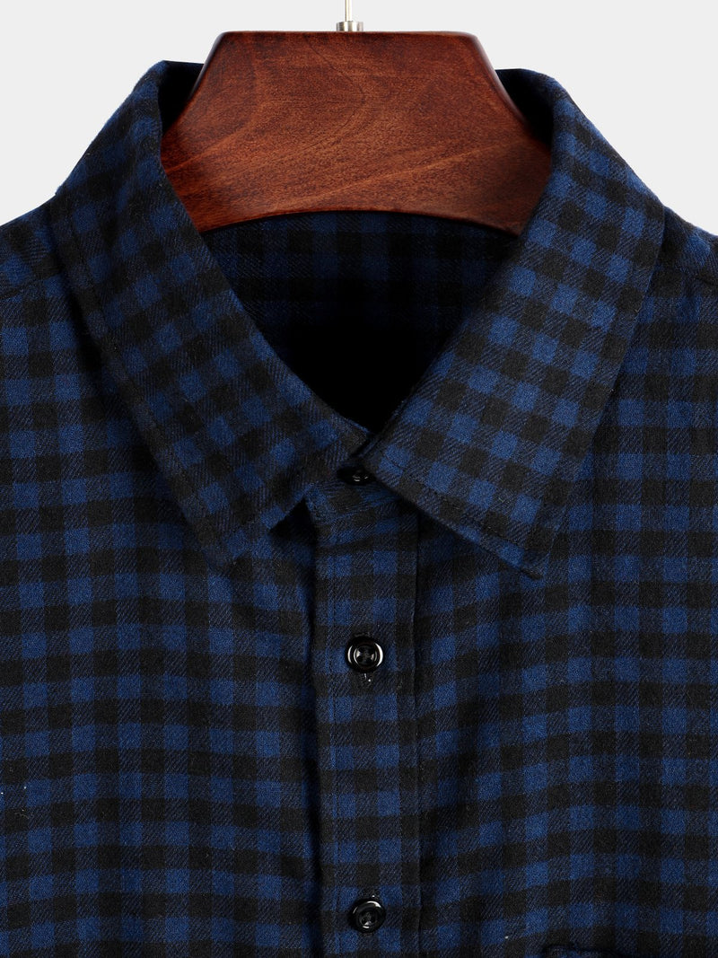 Men's Button Up Regular Fit Long Sleeve Plaid Flannel Casual Shirts