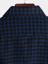 Men's Button Up Regular Fit Long Sleeve Plaid Flannel Casual Shirts
