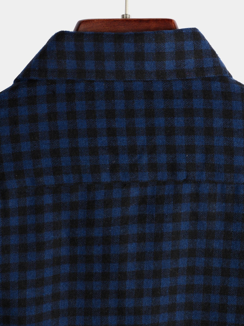 Men's Button Up Regular Fit Long Sleeve Plaid Flannel Casual Shirts