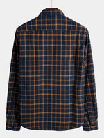 Men's Button Up Regular Fit Long Sleeve Plaid Flannel Casual Shirts