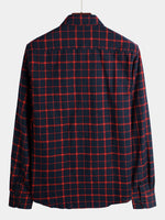 Men's Button Up Regular Fit Long Sleeve Plaid Flannel Casual Shirts