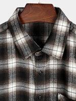 Men's Button Up Regular Fit Long Sleeve Plaid Flannel Casual Shirts