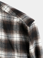 Men's Button Up Regular Fit Long Sleeve Plaid Flannel Casual Shirts