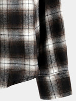 Men's Button Up Regular Fit Long Sleeve Plaid Flannel Casual Shirts