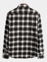 Men's Button Up Regular Fit Long Sleeve Plaid Flannel Casual Shirts