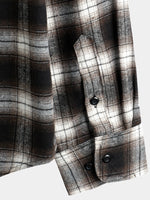 Men's Button Up Regular Fit Long Sleeve Plaid Flannel Casual Shirts
