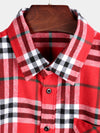 Men's Button Up Regular Fit Long Sleeve Plaid Flannel Casual Shirts