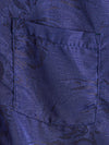 Men's Hawaiian Floral Pocket Jacquard Button Up Short Sleeve Summer Cuban Collar Camp Shirt