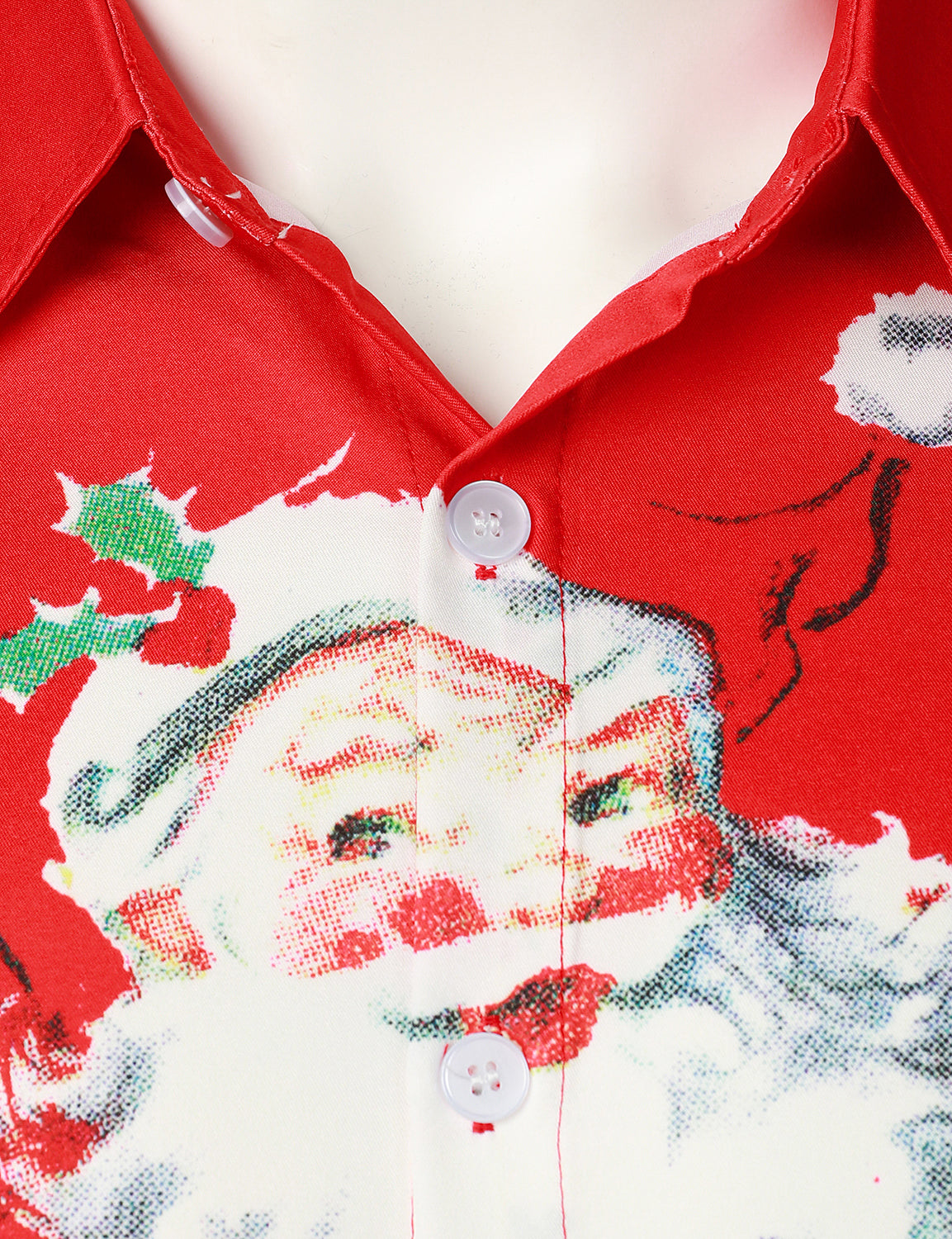 Men's VIntage Snow Santa Claus Red Short Sleeve Christmas Shirt –  joliplacard
