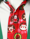 Men's Funny Christmas Print Red Button Up Long Sleeve Shirt