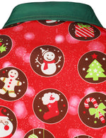 Men's Funny Christmas Print Red Button Up Long Sleeve Shirt