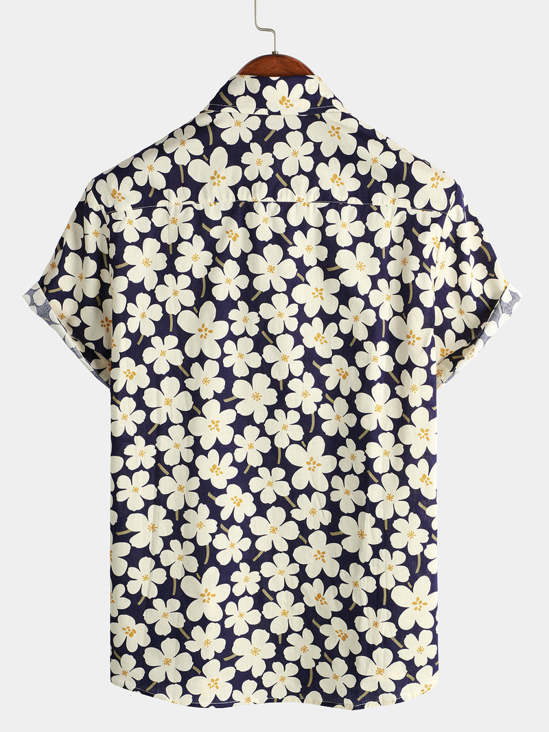 Bundle Of 3| Men's Floral Cotton Tropical Hawaiian Shirts