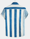 Bundle Of 3 | Men's Floral & Stripe Holiday Summer Print Casual White Beach Short Sleeve Shirts