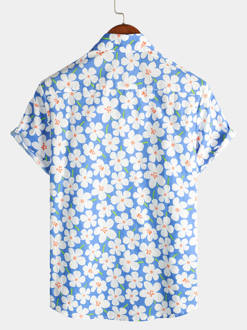 Bundle Of 4 | Men's Floral Cotton Tropical Hawaiian Shirts