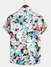 Men's Leisure Floral Print Holiday Flower Resort Casual Art Short Sleeve Shirt