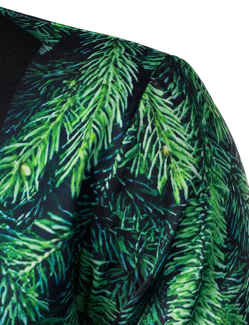 Men's Christmas Print Regular Fit Funny Outfit Themed Top Long Sleeve Shirt
