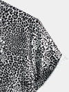 Men's Leopard Summer Pocket Short Sleeve Shirt