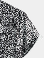 Men's Leopard Summer Pocket Short Sleeve Shirt