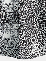 Men's Leopard Summer Pocket Short Sleeve Shirt