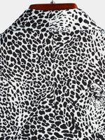 Men's Leopard Summer Pocket Short Sleeve Shirt