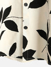 Men's Holiday Floral Print Combed Cotton Summer Casual Button Short Sleeve Shirt