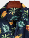 Men's Pineapple Print Short Sleeve Hawaiian Shirt