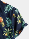 Men's Pineapple Print Short Sleeve Hawaiian Shirt