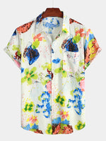 Men‘s Summer Casual Pocket Short Sleeve Shirt