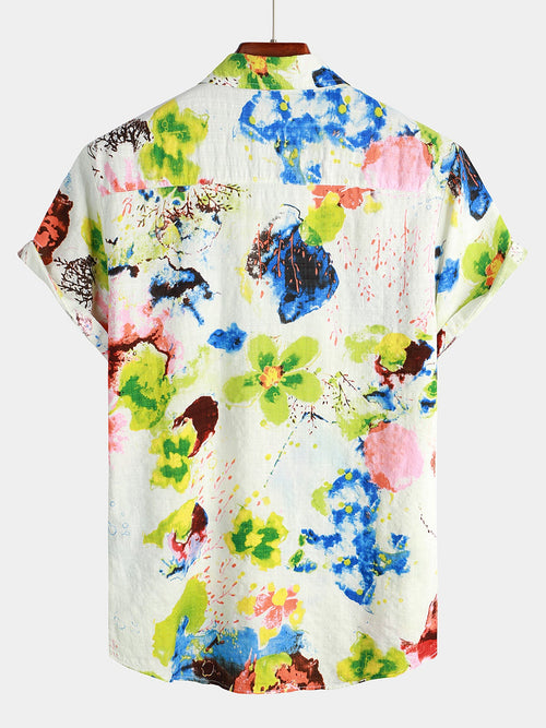 Men‘s Summer Casual Pocket Short Sleeve Shirt