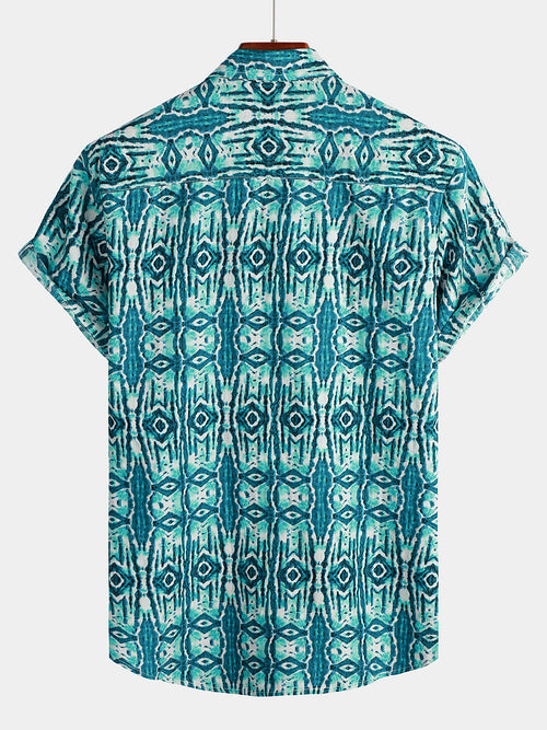 Men's Boho Short Sleeve Retro Shirt