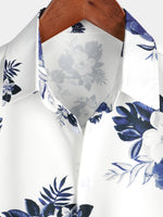 Bundle Of 3 | Men's Floral & Stripe Holiday Summer Print Casual White Beach Short Sleeve Shirts