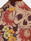 Men's Retro Skull Floral Vintage Casual Button Up Hawaiian Party Short Sleeve Shirt