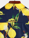 Men's Lemon Print Short Sleeve Hawaiian Shirt