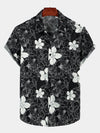 Men's Floral Printed Holiday Breathable Short Sleeve Shirt