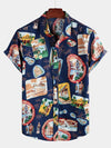 Men's Casual Hawaiian Beach Vacation Short Sleeve Shirt