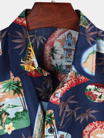 Men's Casual Hawaiian Beach Vacation Short Sleeve Shirt