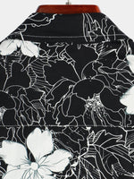 Men's Floral Printed Holiday Breathable Short Sleeve Shirt
