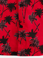Men's Summer Tropical Coconut Tree Print Short Sleeve Shirt