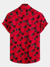 Men's Summer Tropical Coconut Tree Print Short Sleeve Shirt