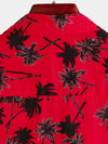 Men's Summer Tropical Coconut Tree Print Short Sleeve Shirt