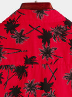Men's Summer Tropical Coconut Tree Print Short Sleeve Shirt